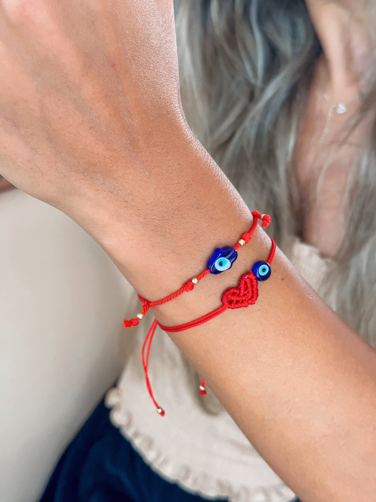 Amuleto mini corazón con ojito