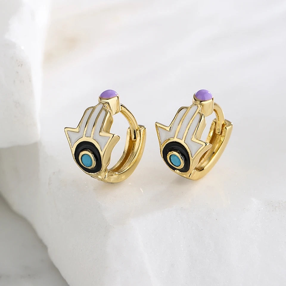 Aritos mano hamsa