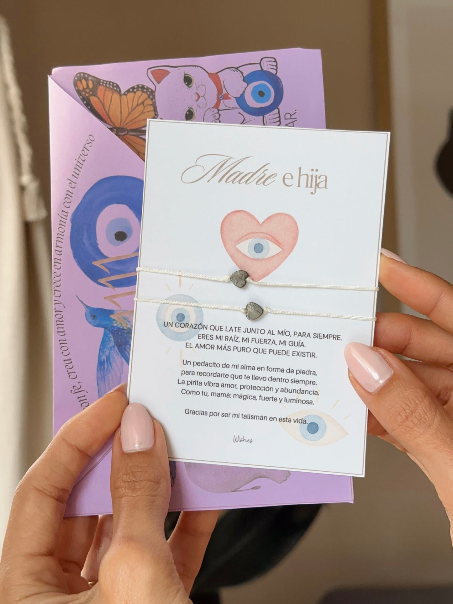 Madre&hija corazón pirita
