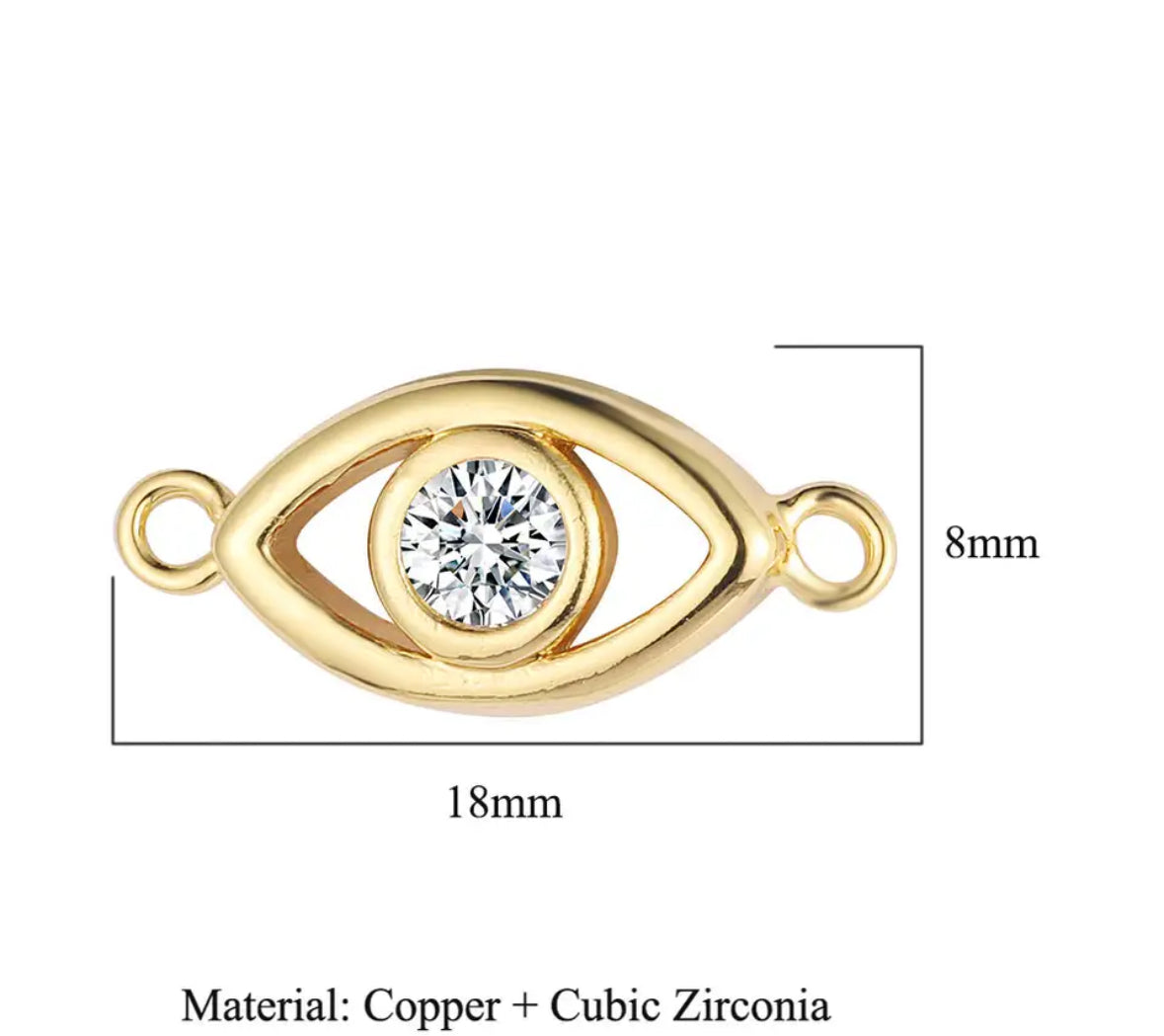 Amuleto ojito zirconia