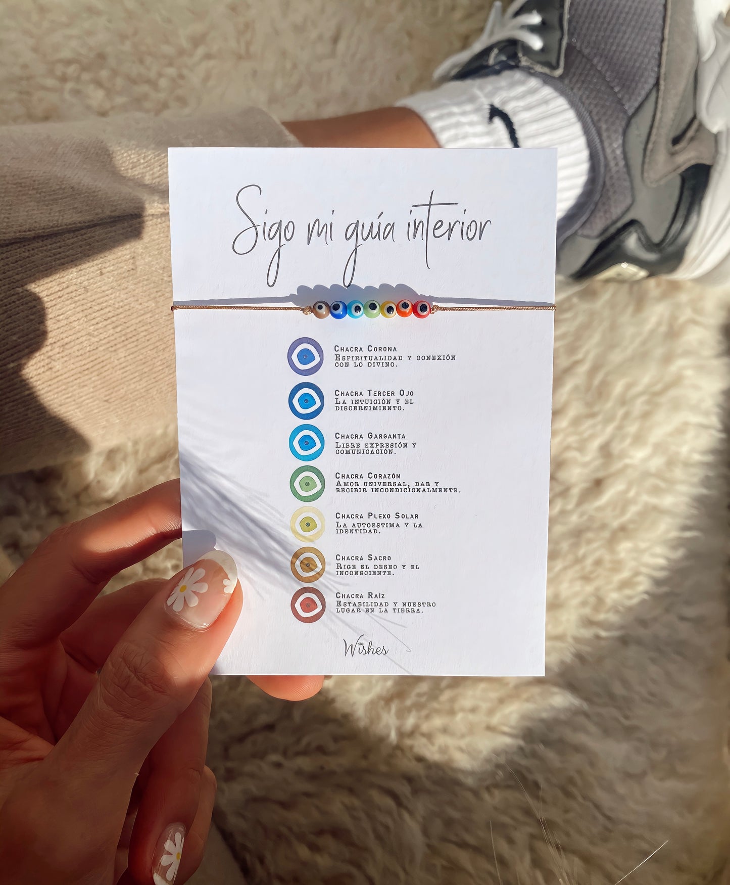 7 ojitos turcos en los colores de los chakras