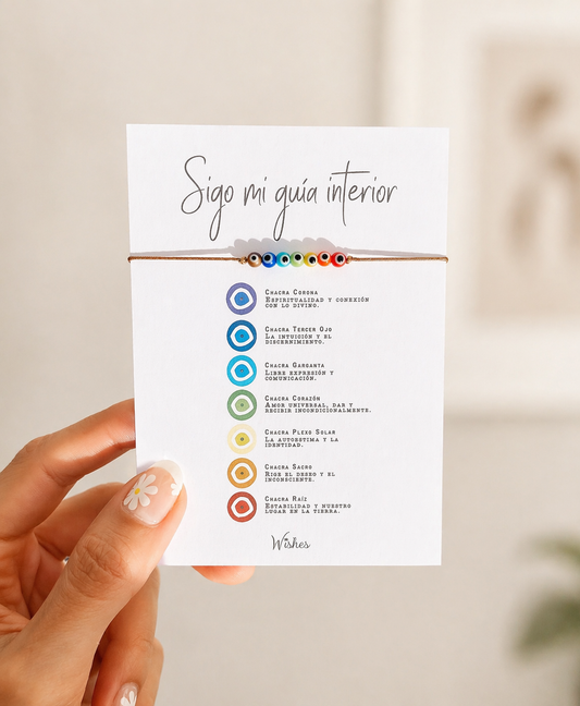 7 ojitos turcos en los colores de los chakras