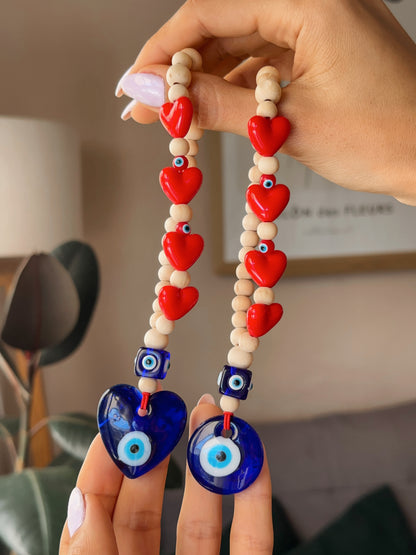 Amuleto colgante auto corazón