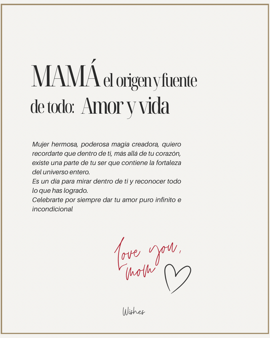 Tarjetas con dedicación para MAMÁ