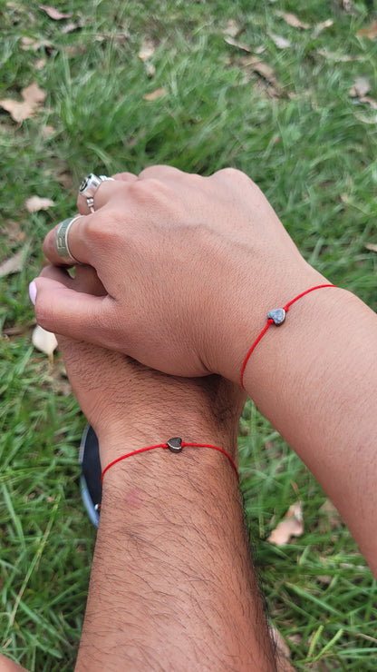 Hilo rojo del destino corazón pirita