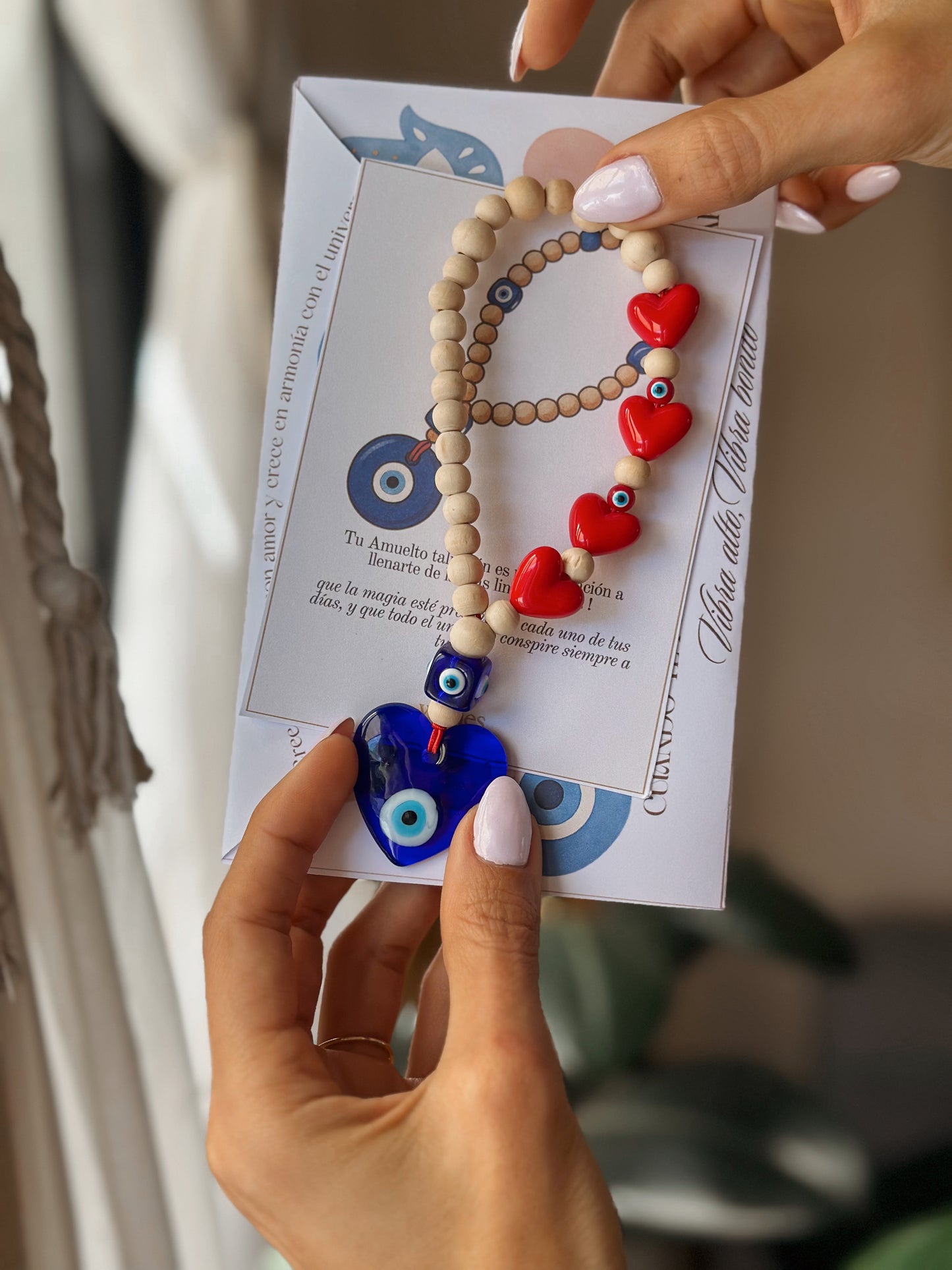 Amuleto colgante auto corazón